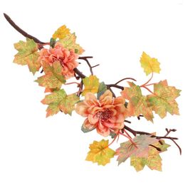 Decorative Flowers Artificial Branch Decor Thanksgiving Leaves Picks Fall Stems Branches Ornaments