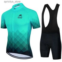 Cycling Jersey Sets Red 2022 Saxo Cycling Clothing Summer Men New Short Seve Shirt Jersey Set Road Bike Short Clothes Bicyc Cycling Jersey Set L48