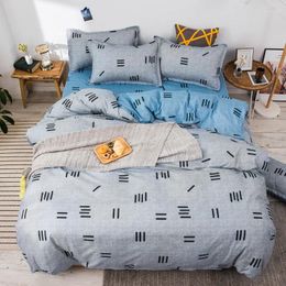 Bedding Sets Star Stripe Geometric 4pcs Kid Bed Cover Set Cartoon Duvet Adult Child Sheet Pillowcases Comforter
