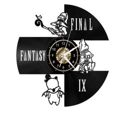 Final Fantasy Black Record Wall Clock Wall Art Decor Handmade Art Personality Gift Size 12 inches Colour Black277Q2566826