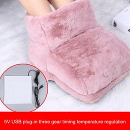Carpets Electric Heated Foot Warmer Grey Pink Khaki For Men And Women Bed Office Three Heating Levels Pad