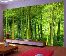 test High Quality Bamboo Wall Paper Living Room TV Sofa Backdrop Wall Mural 3D Nature ndscape Home Decor Papel De Parede 3D259g5487066