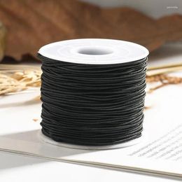 Storage Bags 1.5 MM Leather Line Waxed Cord Cotton Thread String Strap Necklace Rope For Jewellery Making DIY Bracelet Supplies Black