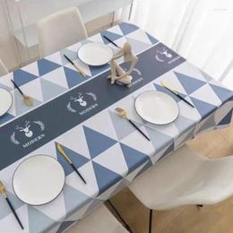 Table Cloth Tablecloth Water And Oil Proof Christmas Decoration Rectangular Plastic Desk Protector Coffee Geometry