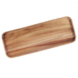 Plates Rectangle Tray Acacia Wood Pallet Snack Dessert Plate Wooden Tableware Dinner Breakfast Bread Serving Menagerie