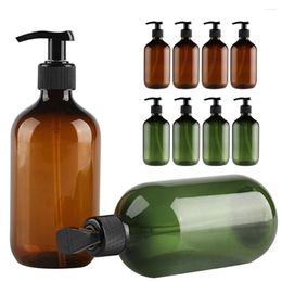 Liquid Soap Dispenser Transparent Bottles 300 Screw With Black 4PCS Plastic Caps Recyclable ML PET Bathroom Products