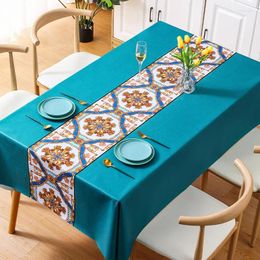 Table Cloth PVC Tablecloth Waterproof And Oil Disposable National Wind Cloth_AN2719