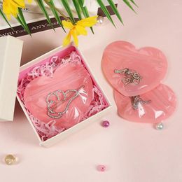 Jewellery Pouches 10 Sets Of Heart-shaped Bracelets Necklaces Rings Bags Valentine's Day Candy Self Sealing