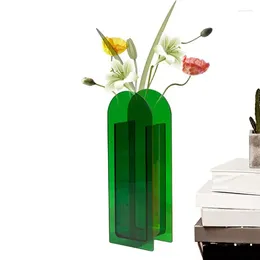 Vases Acrylic Vase Geometric Shape Flower Container Arrangement Supplies Home Decoration For Living Rooms
