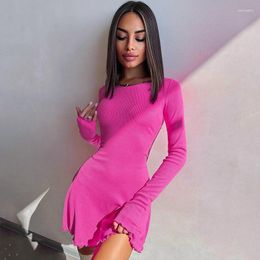 Casual Dresses Fashion Style Autumn Bottoming Skirt Women's Clothing Elegant Slimming Long Sleeves Sexy Dress Inner Match