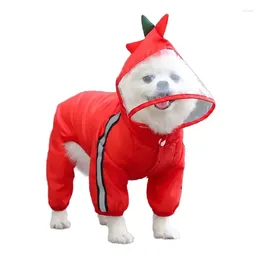 Dog Apparel Waterproof Raincoats Water Proof Hooded Pets Clothes Fashionable Multipurpose Cat For Hiking And Travelling