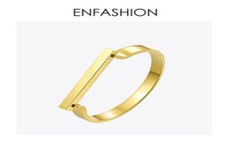 Enfashion Personalized Custom Engrave Name Flat Bar Cuff Bracelet Gold Color Bangle Bracelets For Women Bracelets Bangles J1907191217342