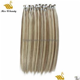 Human Hair Weaves 2 Bundles Remy Hand Tie Weft Weave High Quality Humanhair Extension Wholesale Colour Customizable Drop Delivery Produ Dheol