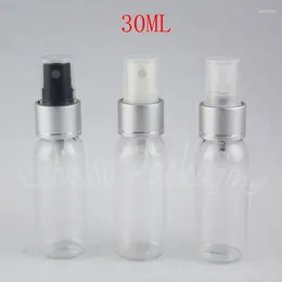 Storage Bottles 30ML Transparent Round Shoulder Plastic Bottle 30CC Empty Cosmetic Container Toner / Makeup Water Sample Packaging