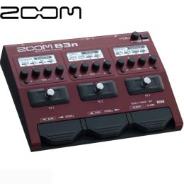 Cables Zoom B3N MultiEffects Processor Pedal 68 builtin rhythm patterns Dedicated stereo headphone output for Bass Guitar