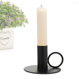 Candle Holders Black Iron Candlestick Vintage Holder For Taper Candles Stand Wedding Anniversary Party Table