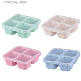 Bento Boxes Bento Box-Reusable 4-Compartment Meal Prep ContainersPerfect Food Storae Containers Compact and Stackable L49