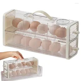 Storage Bottles Egg Holder For Refrigerator Portable Double-Layer Tray Dispenser Box Stand Kitchen Accessories Tools