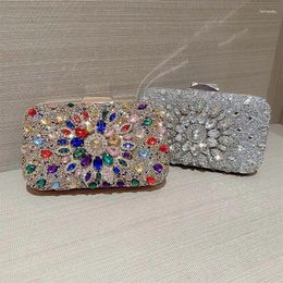 Bag Sparkling Rhinestone Clutch Handbag For Women Crystal Diamond Evening Party Purse Lady Crossbody Shoulder Messenger Wedding