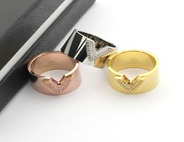 Fashion jewerly famous brand stainless Steel 18K gold plated sliver love Ring For Women man wedding Rings Rose Gold plated jewelry7674645