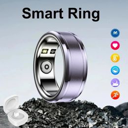 Smart Ring Military Grade Steel Shell Health Monitoring IP68 Waterproof Multisport Modes Sports Fitness Tracker 240415