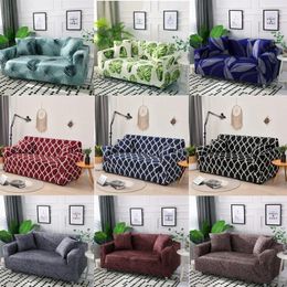 Chair Covers 3D Tropical Leave Sofa Cover For Living Room Elastic Geometric Stretch Slipcovers Sectional Couch 3 Seater L Shape