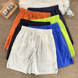 Men's Shorts 2024 Men Summer Fashion Thin Ice Silk Casual Loose Straight Short Pants Male Quick-drying Basketball K167