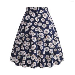 Skirts Girls Christmas Skirt Women's Vintage Print Floral Casual Wool Mini