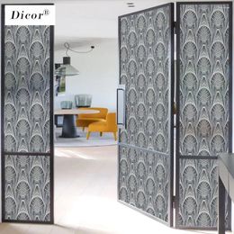 Window Stickers DICOR Creative Sci-fi Geometry Decorative Films High Quality Frosted Opaque Privacy Glass BLT2134