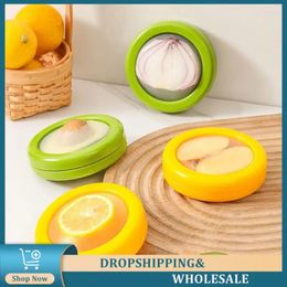 Storage Bottles Household Fresh-keeping Cover Convenient To Use Fresh Yellow Refrigerator Silicone Box Food Grade Abs