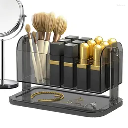 Storage Boxes Makeup Box Desktop Rack Holder Multifunctional 180 Rotation Brush Organiser Cosmetic Supply