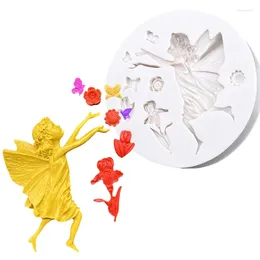 Baking Moulds Butterfly Angel Flower Silicone Mould Sugarcraft Chocolate Cupcake Fondant Cake Decorating Tools