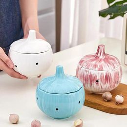 Storage Bottles Garlic Container High Quality Keeper With Lids Vegetable Basket For Counter Top Kitchen Accessories