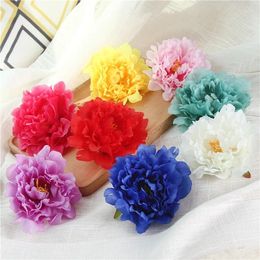 Decorative Flowers 10PCS 13cm Artificial Peony Flower Heads Wedding Birthday Party Table Decoration Fake DIY Garland Handmade Crafts Flores