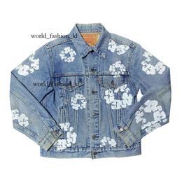 Designer Men's Jackets Self Owned Tears Student Funds Fashion Wookvide Same Flower Denim Jacket 21