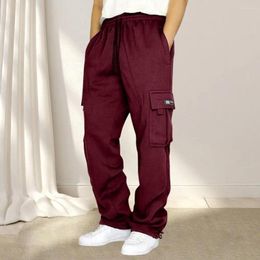 Men's Pants Regular Fit Men Casual Breathable Sport With Drawstring Waist For Gym Training Jogging Loose Wide Leg