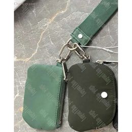Lemon New Dual Key Pouch Wristlet Clutch Bag Designer Wallet Purse Cardholder Coin Purses Keychain Nylon Canvas Wallets 911