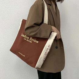 Evening Bags Women's Canvas Shoulder Shopper Bag Cotton Cloth Eco Big Shopping For Woman 2024 Girls Student Handbag Large Tote Book