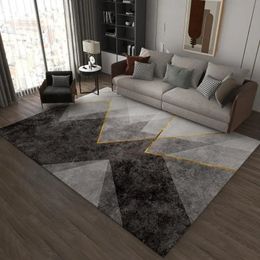 Nordic geometric carpet living room sofa coffee table blanket bedroom large area covered floor mat study computer chair 240329