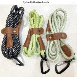 Dog Collars Reflective Leash For Medium And Large Heavy Duty Climbing Rope Auto Lock Nylon Training Slip Lead Strap