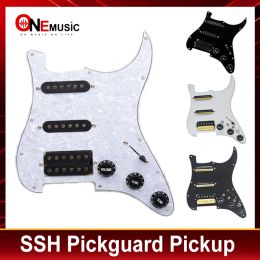 Cables Multi Colour Electric Guitar Pickguard and Black SSH Loaded Prewired scratchplate Assembly