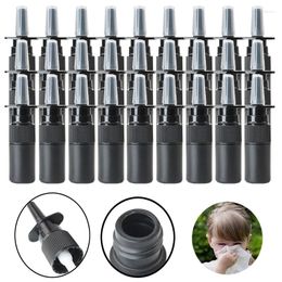 Storage Bottles 48Pcs 5ml Black Empty Plastic Nasal Spray Pump Sprayer Mist Nose Bottle Portable Refillable Bottling Packaging