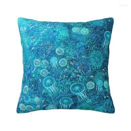 Pillow Diaphanous Lifeforms Jellyfish Case 50x50cm Decor Home Cute S Cover For Sofa Square Pillowcase