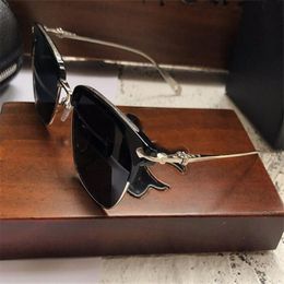 New popular retro men sunglasses SLUN punk style designer retro square frame with leather box coating reflective antiUV lens top 7531945