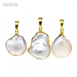 Pendant Necklaces 10Pcs Wholesale Gold Colour Freshwater Pearls Jewellery Free Form