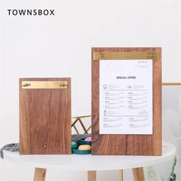 Decorative Plates Space Ins Design Paper List Picture Display A4 Menu Folder Stand Bar Info Ticket Clip Wooden Backing Plate A5