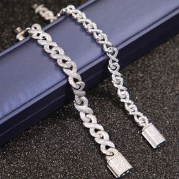 Infinite Diamond Bracelets 925 Silver Gold Plated Vvs d Diamond Moissanite Cuban Link Chain Bracelet Men Women