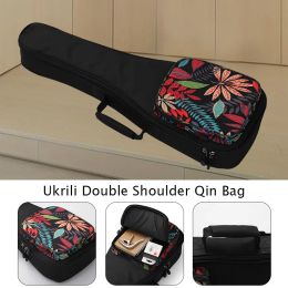 Cables Waterproof Thicken Soprano Concert Tenor Ukulele Bag Backpack 10mm Cotton Padded Guitar Case 21 23 24 26in Ukelele Accessories
