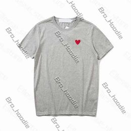 Play Mens T Shirts European American Popular Small Red Heart Printing Tshirts Men Women Couples T-shirt 726