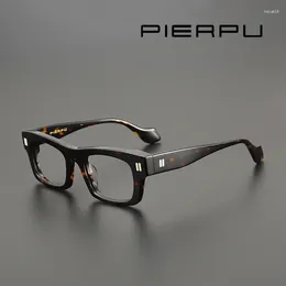 Sunglasses Frames Vintage Thick Optical Acetate Frame Square Retro Eyewear Men Japan Designer Brand Myopia Reading Women Prescription